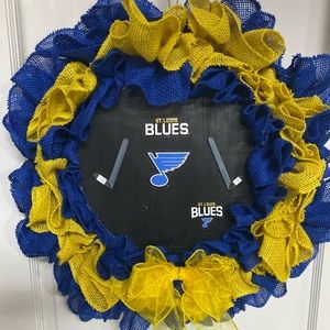St Louis Blues Inspired Wreath
